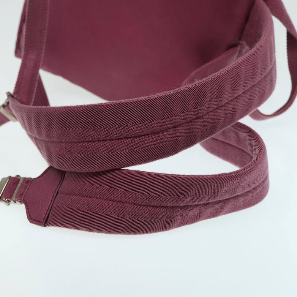 GUCCI GG Canvas Backpack Nylon Purple Silver 406361 Auth 86158 - Picture 8 of 16